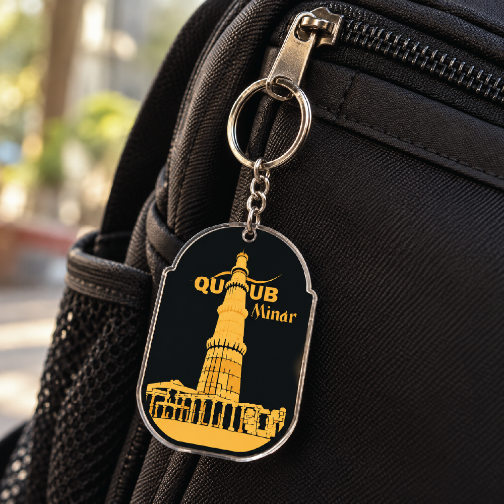 Qutub Minar Souvenir Keychain – Delhi Heritage Gift