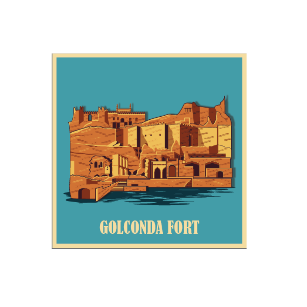 Golconda Fort Hyderabad Telangana Heritage Souvenir Fridge Magnet