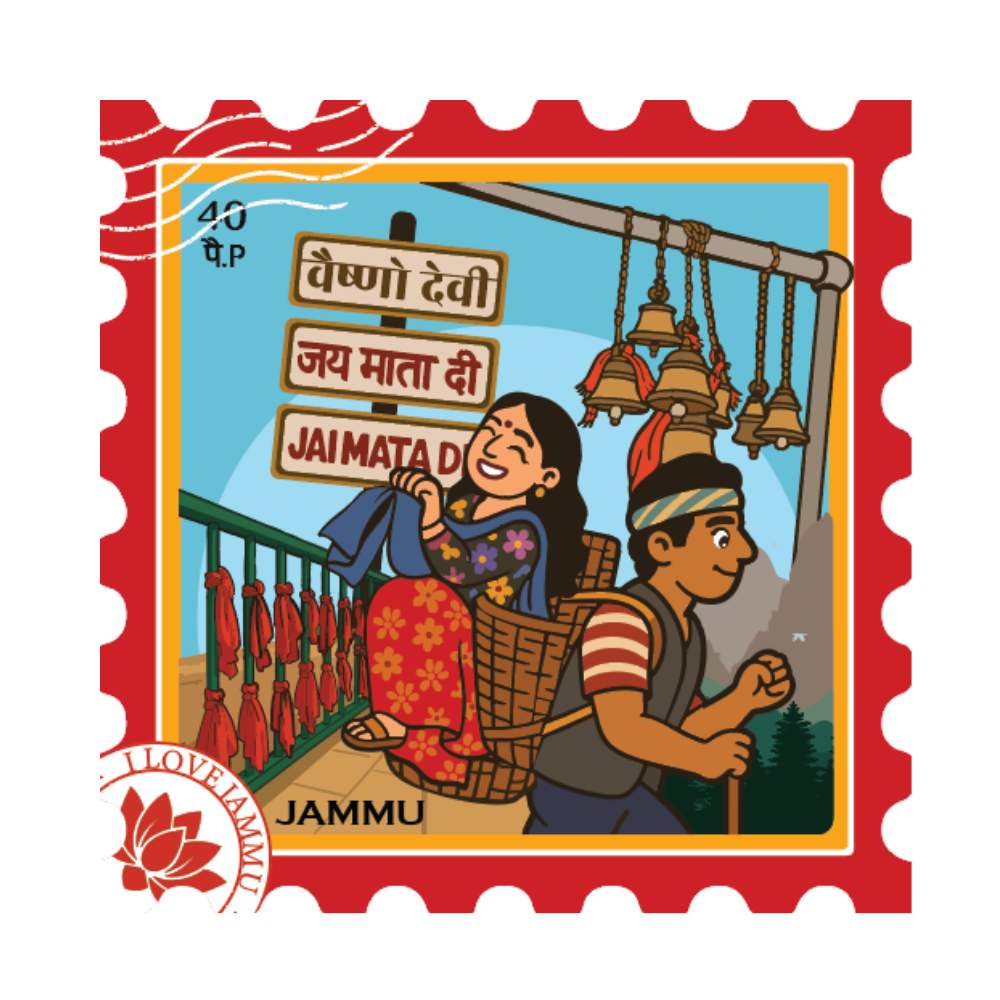 Jammu Vaishno Devi Yatra Religious Souvenir Fridge Magnet