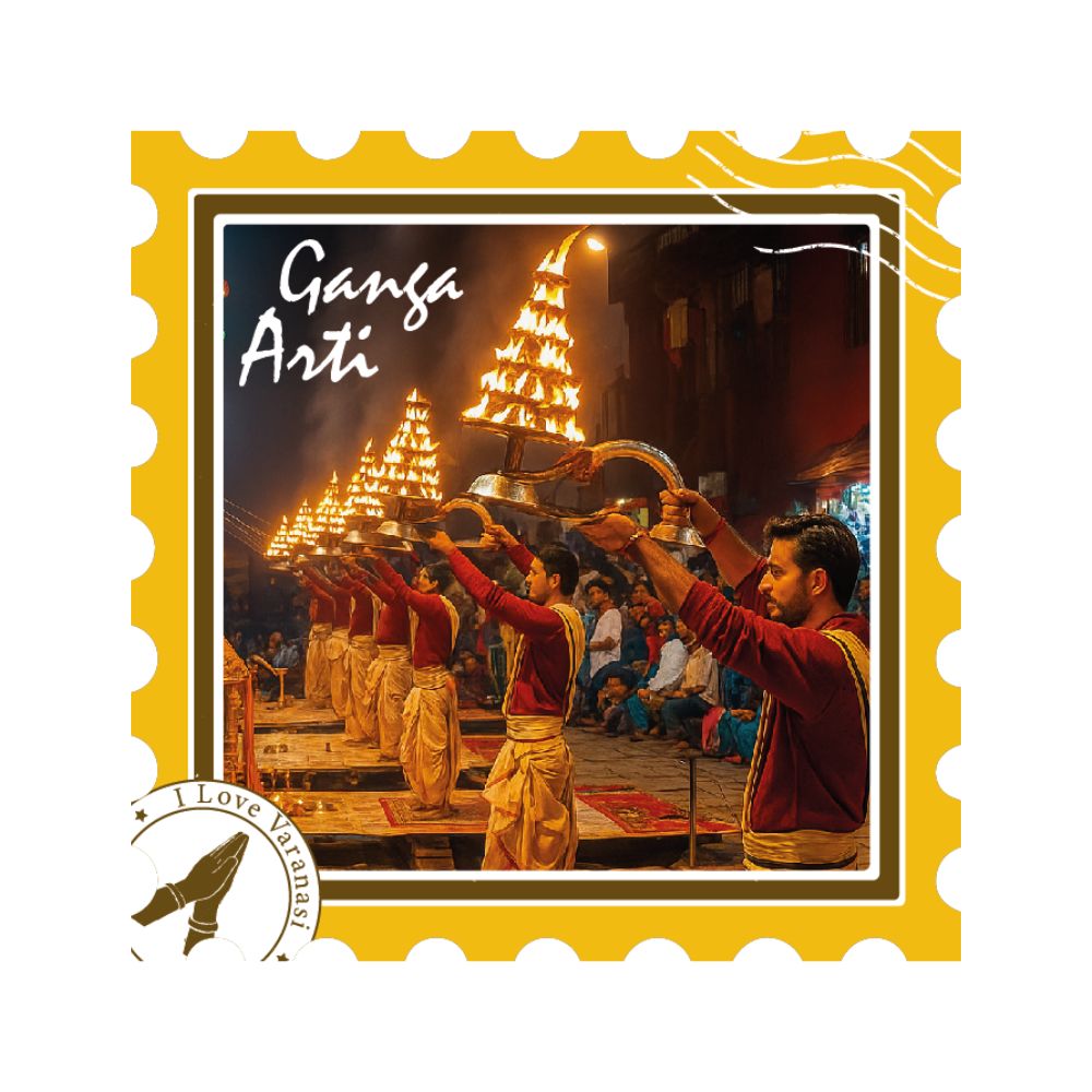 Ganga Aarti Varanasi Souvenir Fridge Magnet