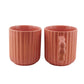 Pink Elegance: Ceramic Coffee Mug Duo for Two (Set of 2)