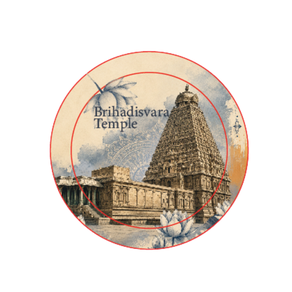 Brihadisvara Temple Tamil Nadu Heritage Souvenir Fridge Magnet