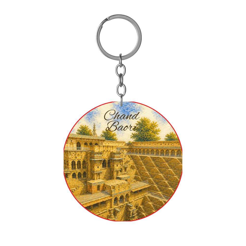 Chand Baori Rajasthan Heritage Souvenir Keychain