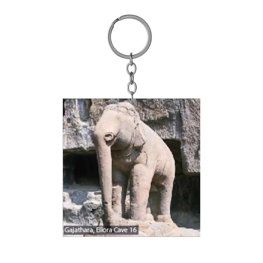 Ellora Caves Elephant Keychain – Heritage Souvenir