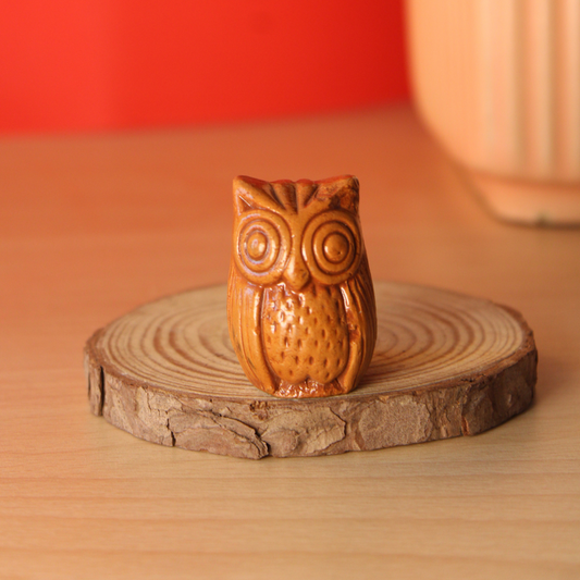 Vintage Ceramic Owl Figurine for Home Decor.