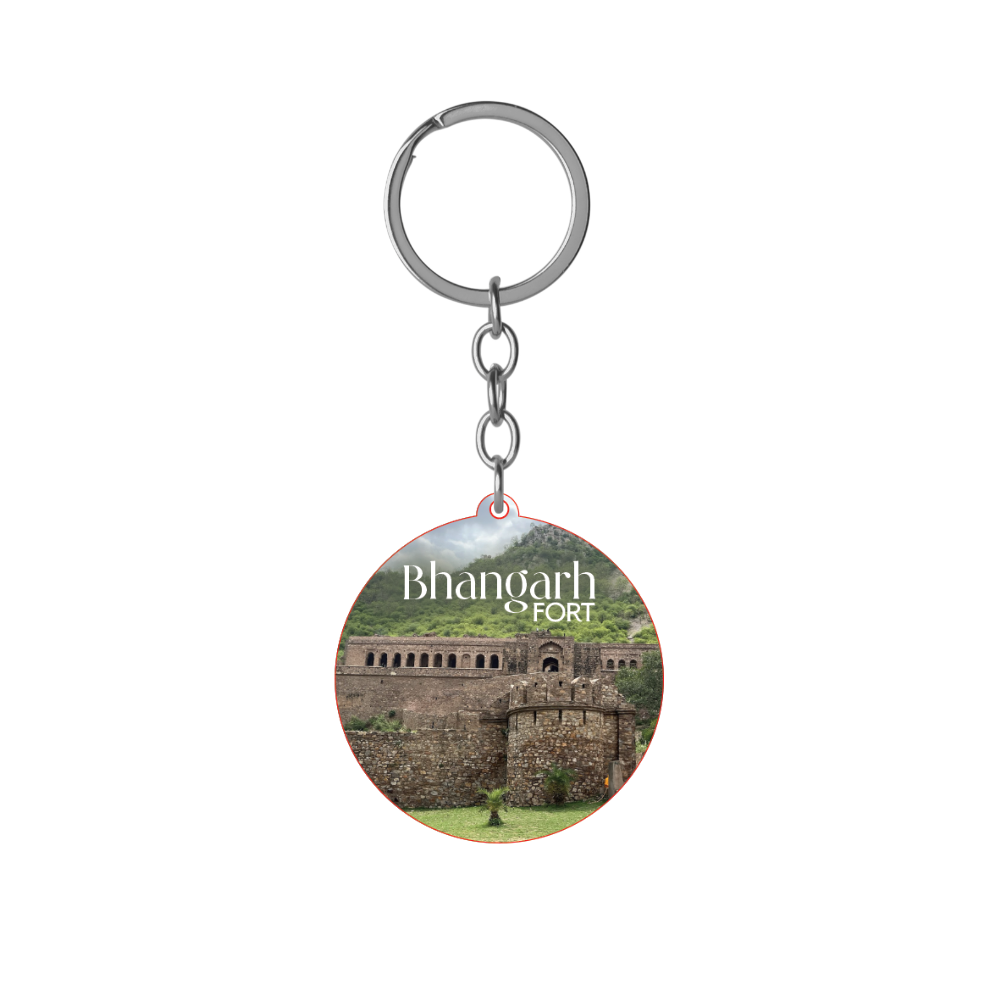 Bhangarh Fort Scenic Photo Printed Keychain