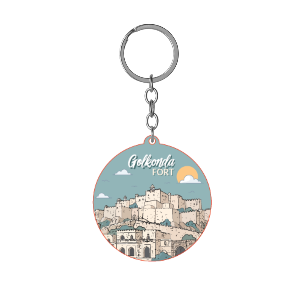 Golconda Fort Hyderabad Telangana Heritage Souvenir Keychain