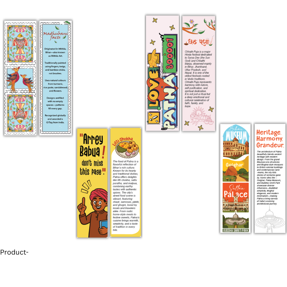 Bihar Culture Bookmark Set Souvenir