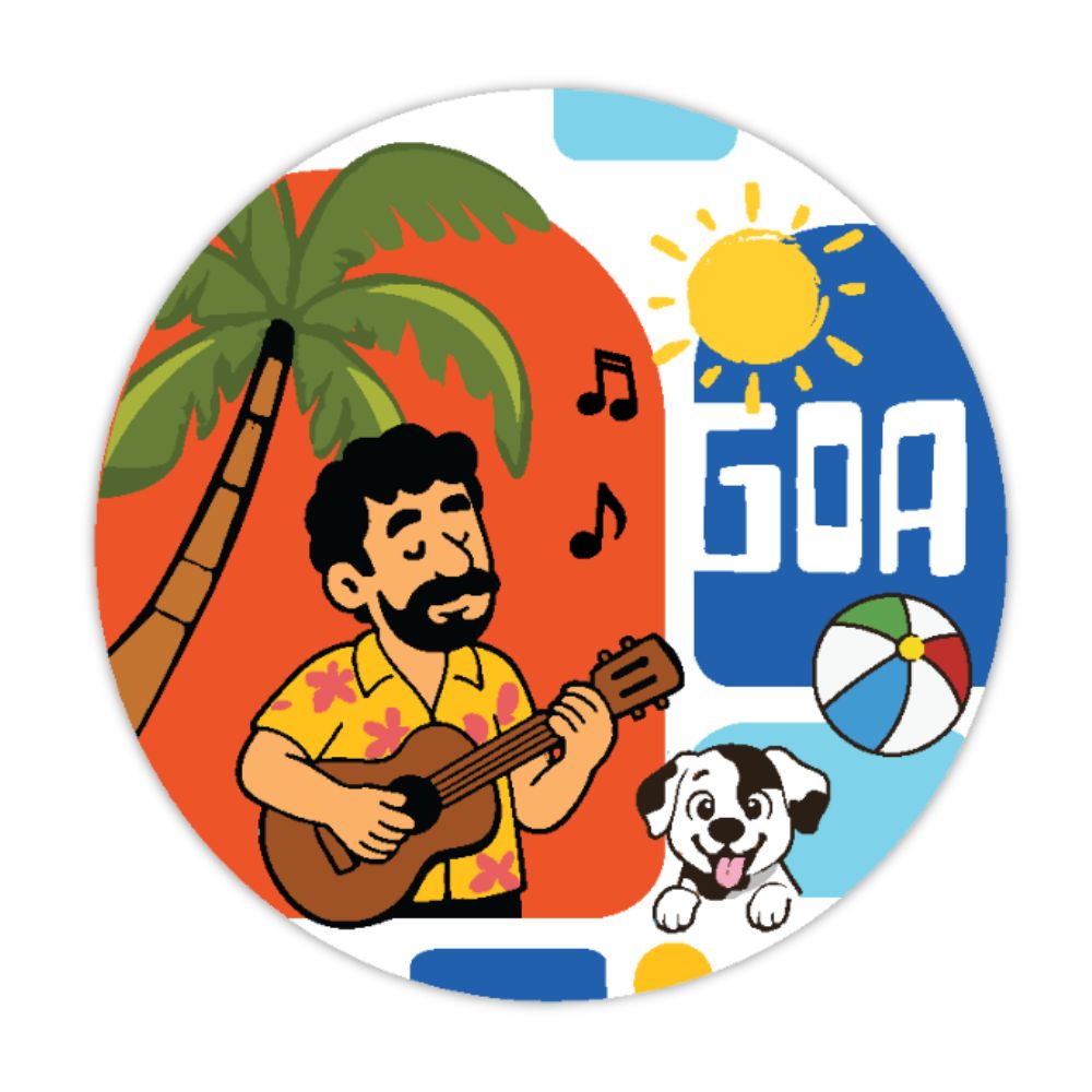 Goa Beach Music Fridge Magnet Souvenir Gift for Tourists