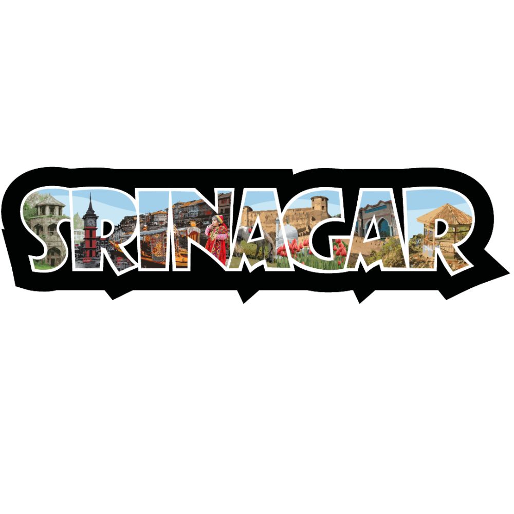 Srinagar Kashmir City Collage Travel Souvenir Fridge Magnet