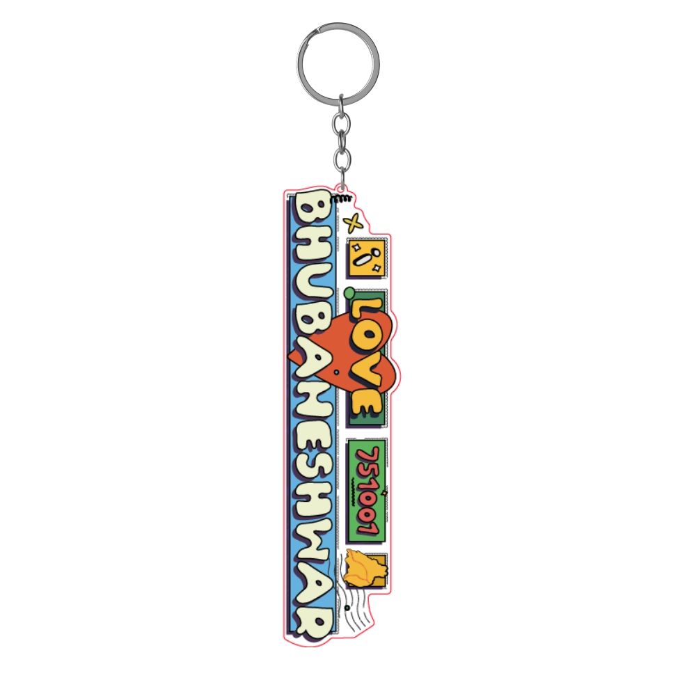 Love Bhubaneswar Odisha Travel Souvenir Keychain