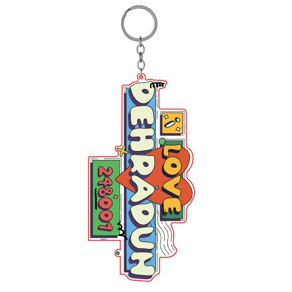 I Love Dehradun Uttarakhand City Souvenir Keychain