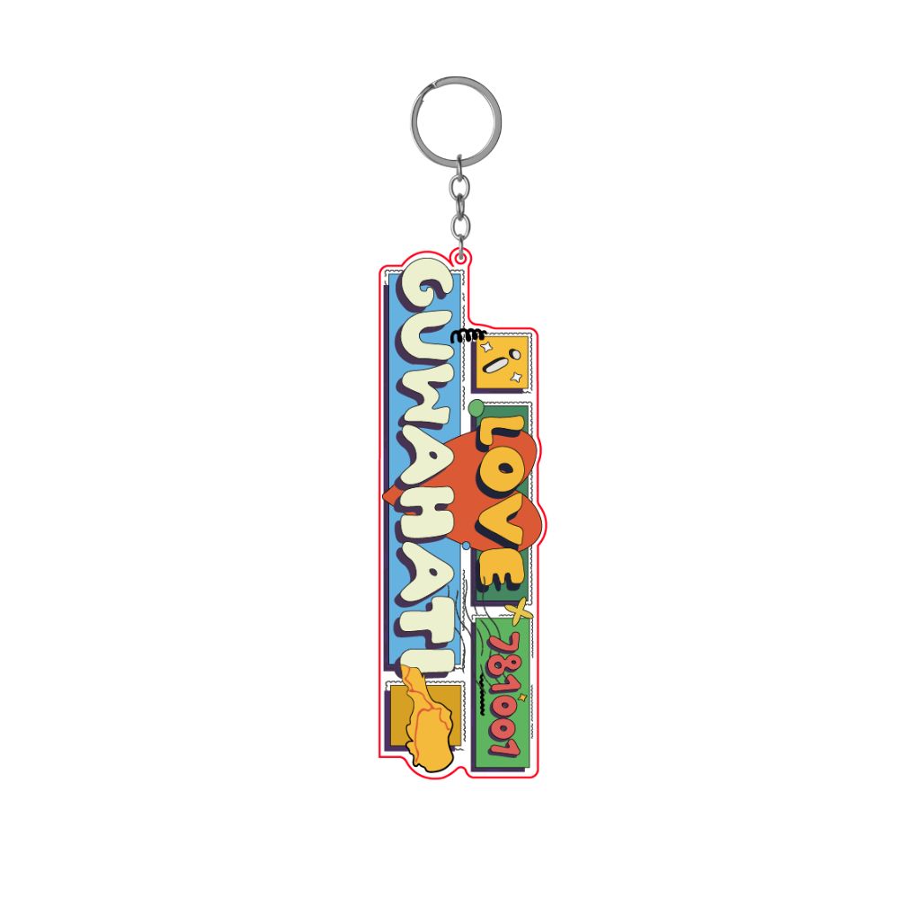 I Love Guwahati Assam City Souvenir Keychain