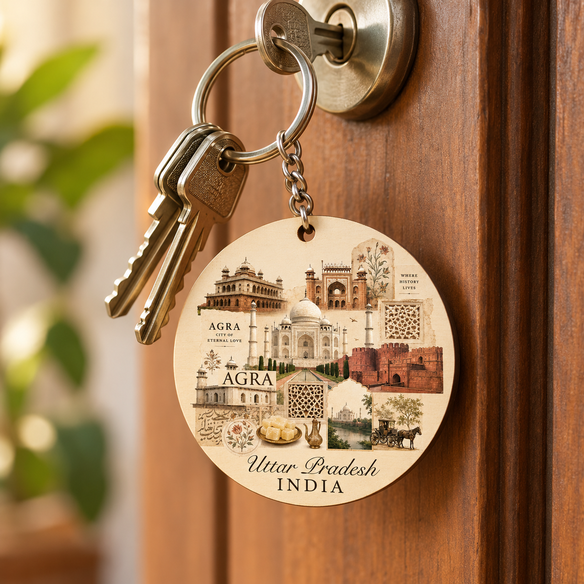 Agra Uttar Pradesh Souvenir Keychain