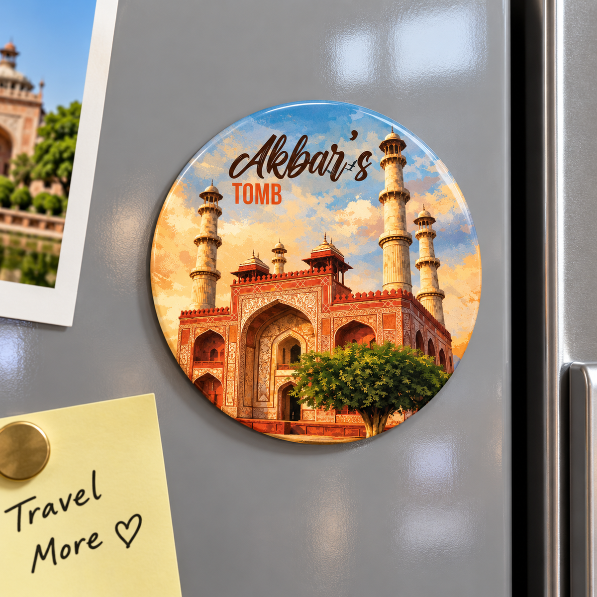 Akbar’s Tomb Fridge Magnet – Agra Souvenir