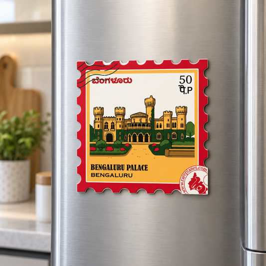 Bengaluru Palace Heritage Stamp Fridge Magnet Souvenir