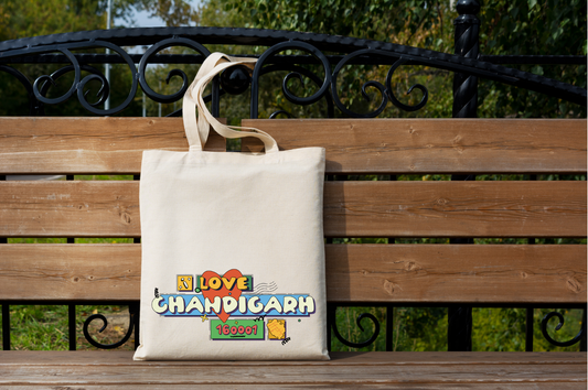 Love Chandigarh Printed Cotton Tote Bag – City Souvenir