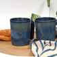 Blue Serenity: Ceramic Milk Mug Duo for Two (Set of 2)