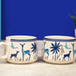 Wild Blue Brew: Animal-Printed Tea Cups (Set of 2)