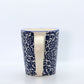 Handcrafted Ceramic Coffee Mugs Set of -2 Blue Floral Pattern