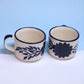 Handcrafted Ceramic Tea Cup Set of -2 Blue Floral Design