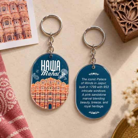 Hawa Mahal Jaipur Heritage Souvenir Keychain
