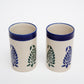 200ml Mughal Design Water Ceramic Glass (Set of Two)