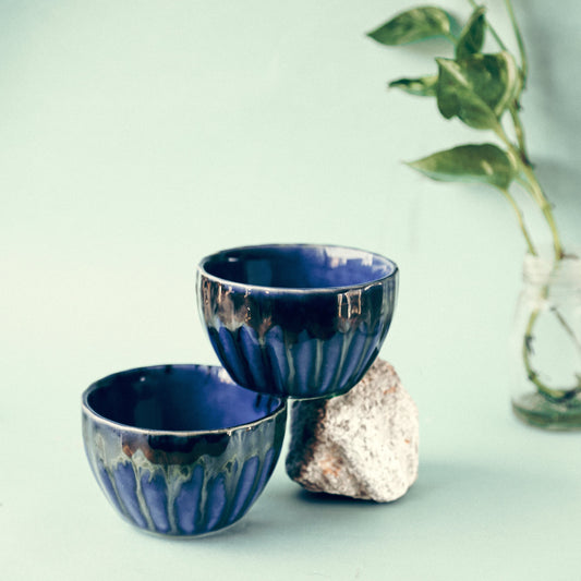 ''Drink Soup With Rainy Day'' Ceramic Soup Bowl (Set of Two)