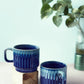 Nautical Elegance:  Navy Blue Tea Cup (Set of 2)