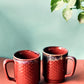 Ruby Frost: Red-Colored Coffee Mugs (Set of 2)