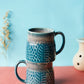 Azure Harmony: Blue-Colored Coffee Cups (Set of 2)