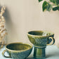 Emerald Harmony: Green-Colored Soup Bowls(Set of 2)