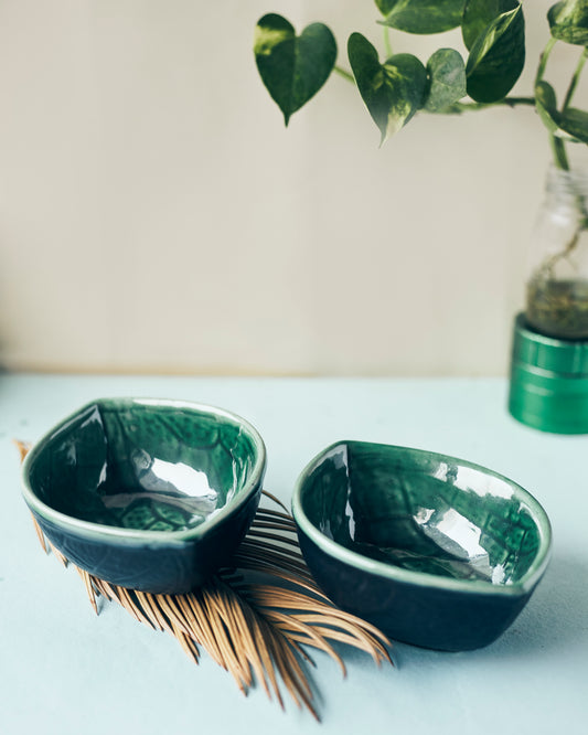 Ceramic Badam Bowls (Set of 2) – Elegant and Functional