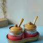 Traditional Set of 2 pickle jars with Spoon