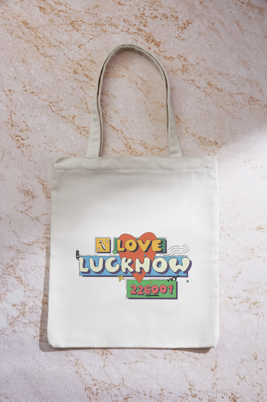 I Love Lucknow Tote Bag – Reusable Shopping Travel Bag