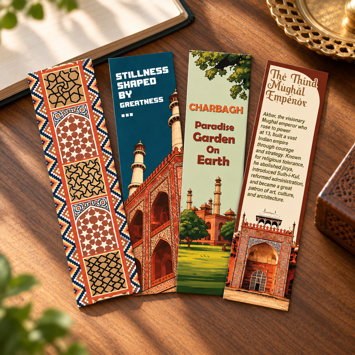 Akbar's Tomb Sikandra Agra Heritage Bookmark Set