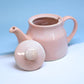 Vintage Pink Ceramic Tea Set  - Elegant Porcelain Teapot with Cup