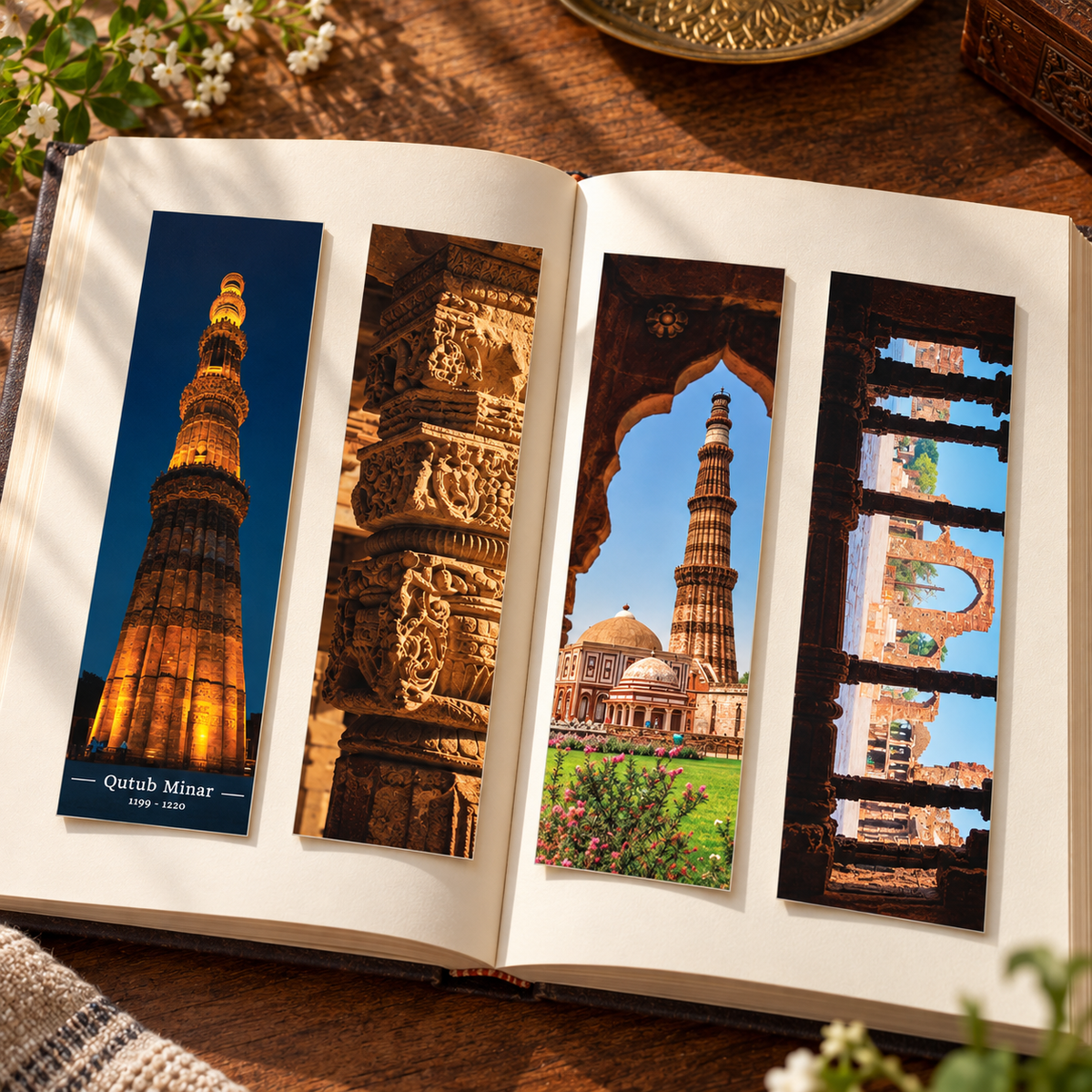 Qutub Minar Delhi Heritage Photo Bookmark Set