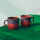 ''Aao Sath Baithkar Chai Pitein Hai'' Ceramic Chai Mug (Set of Two)