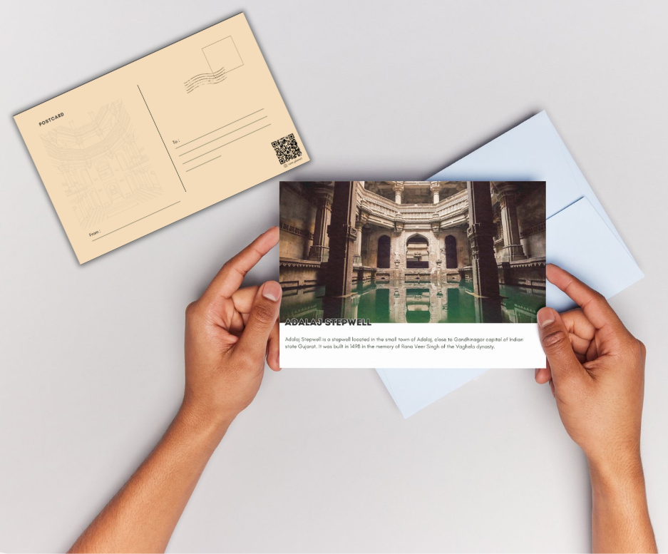 Adalaj Stepwell Gujarat Heritage Postcard Souvenir