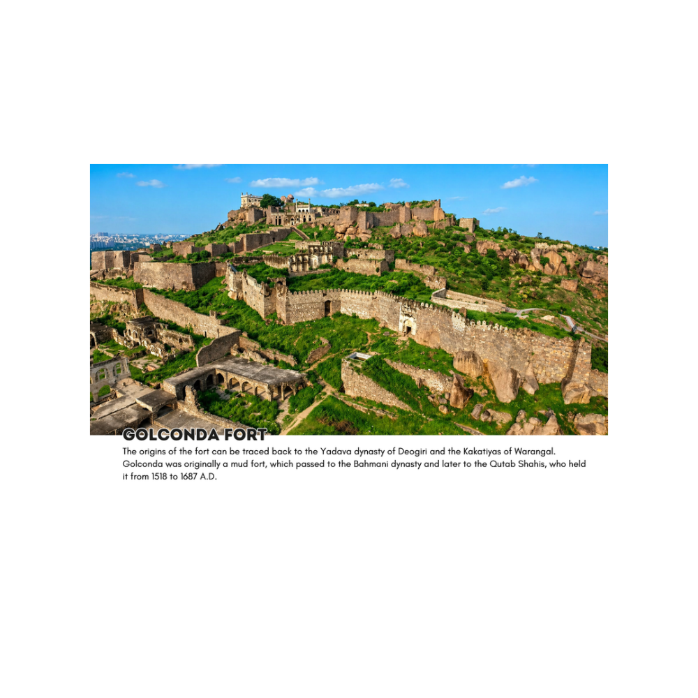 Golconda Fort Hyderabad Telangana Historical Heritage Souvenir Postcard