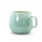 Handcrafted Ceramic Coffee Mug with Elegant Solid Green Design Set of 2