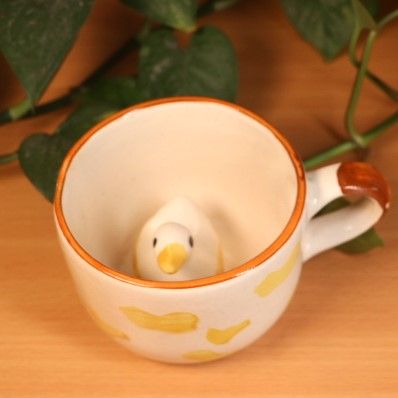 Handcrafted Ceramic Duck Coffee Cup Set of 2