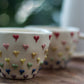 Handcrafted Ceramic Mugs with Multicolor Heart Design, Set of 2