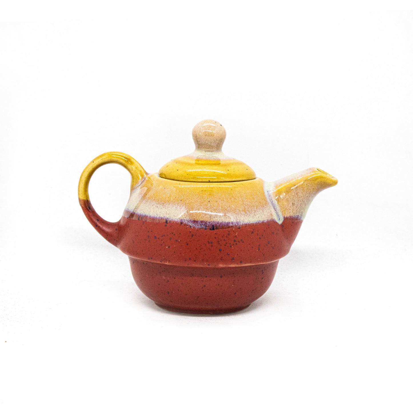 'Red Is Fierce And Kadak, Just Like Your Chai!' Handmade Ceramic Kettle