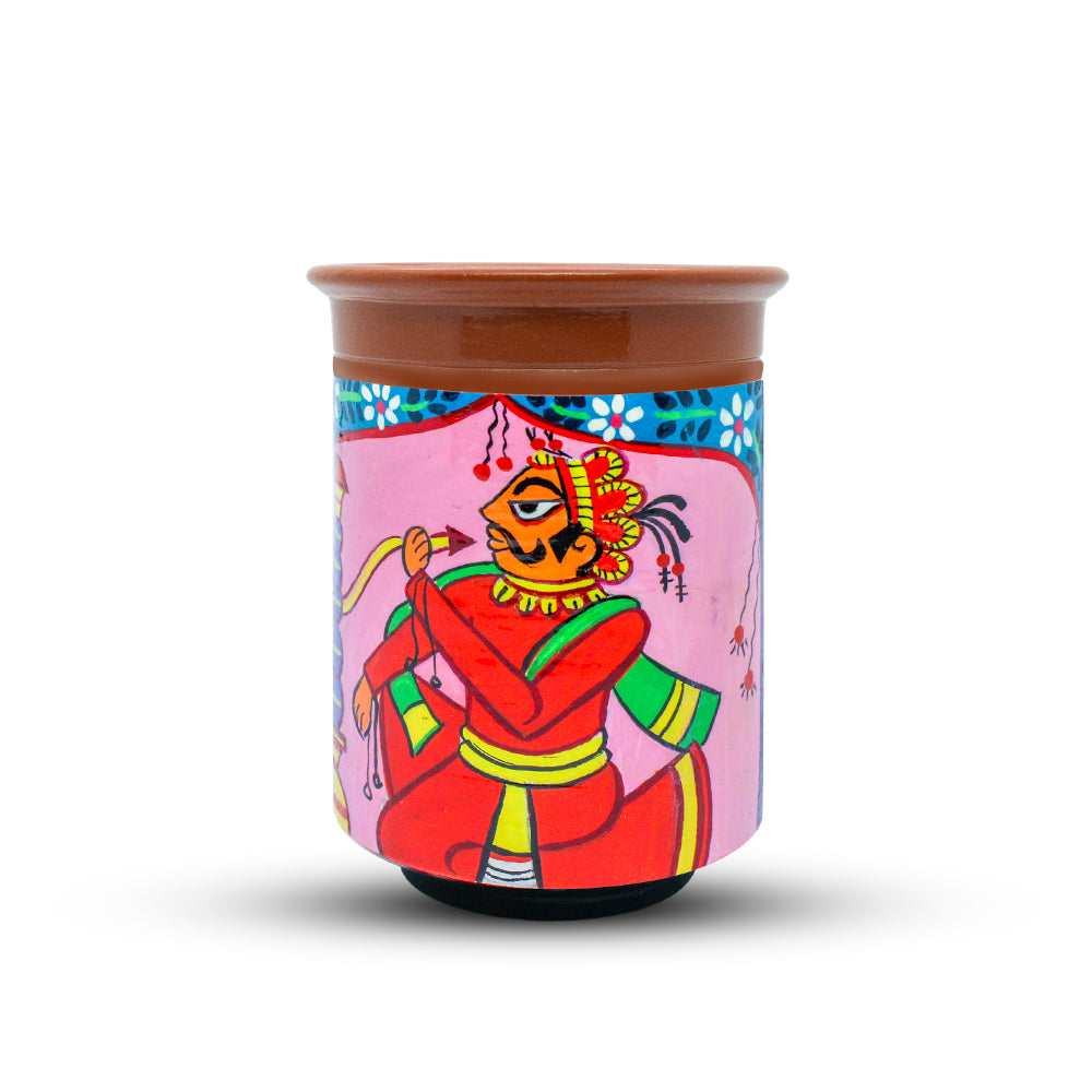 Phad Art - Bright and Natural Hues Of Phad Art Representing Rajasthani Folk Life Terracotta Kulhad