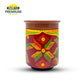 'Phulkari Patterns - Floral and Motif Embroidery of Phulkari Folk Style' Terracotta Kulhad