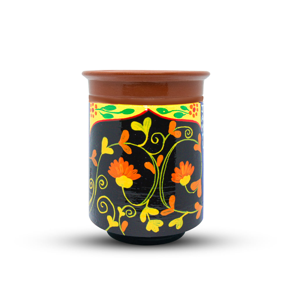 Floral Art - Intricate Floral Patterns Inspired By Traditional Kashmiri Handicraft Design Terracotta Kulhad