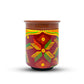 'Phulkari Patterns - Floral and Motif Embroidery of Phulkari Folk Style' Terracotta Kulhad