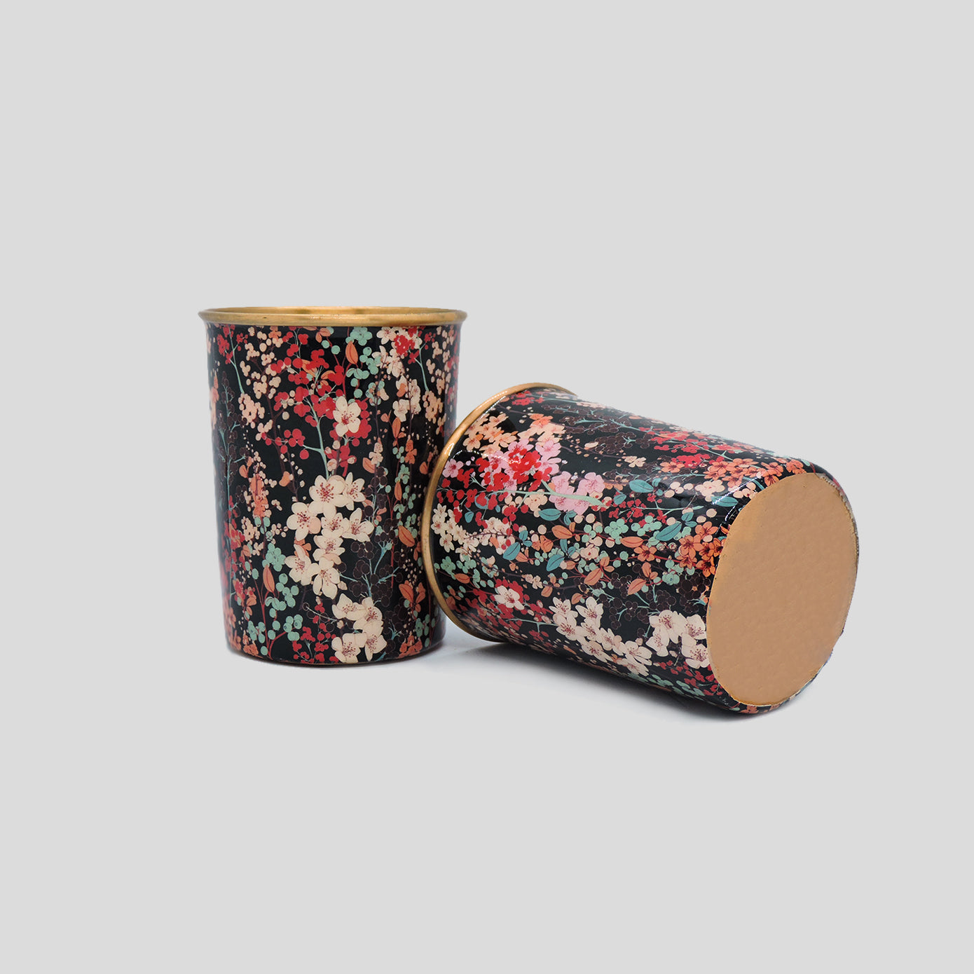 'There You Have Japan' Printed Copper Glass (Set of Two)